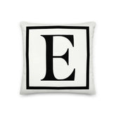 Letter E Border Monogram Decorative Throw Pillow Cushion, Pillow, $ 64.50, A Moment Of Now™